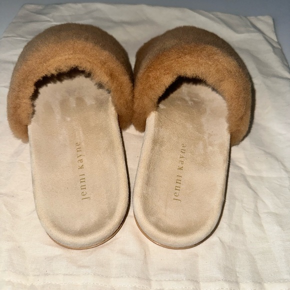 *BRAND NEW* Jenni Kayne Neutral Shearling Slide Sandal Size 6/36 - Picture 3 of 6